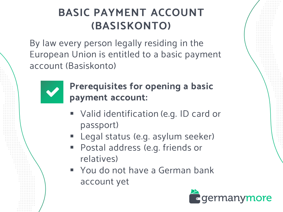 how to open a basic payment account in germany basiskonto